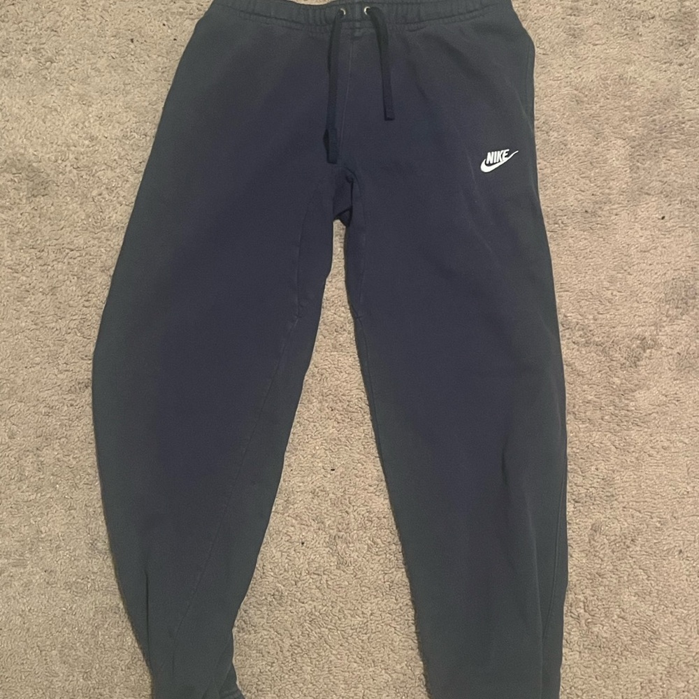 Nike Black Sweatpants with Elastic Cuffs and Drawstring